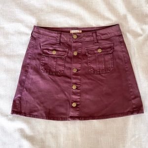 Altar’d State Burgundy Mini Skirt